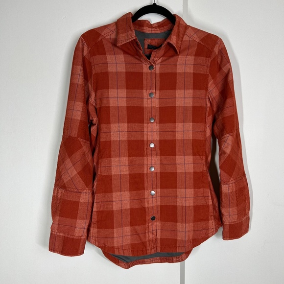 Prana‎ Porter Park Flannel shacket, Gingerbread, S, Organic Cotton NWT - Picture 15 of 16